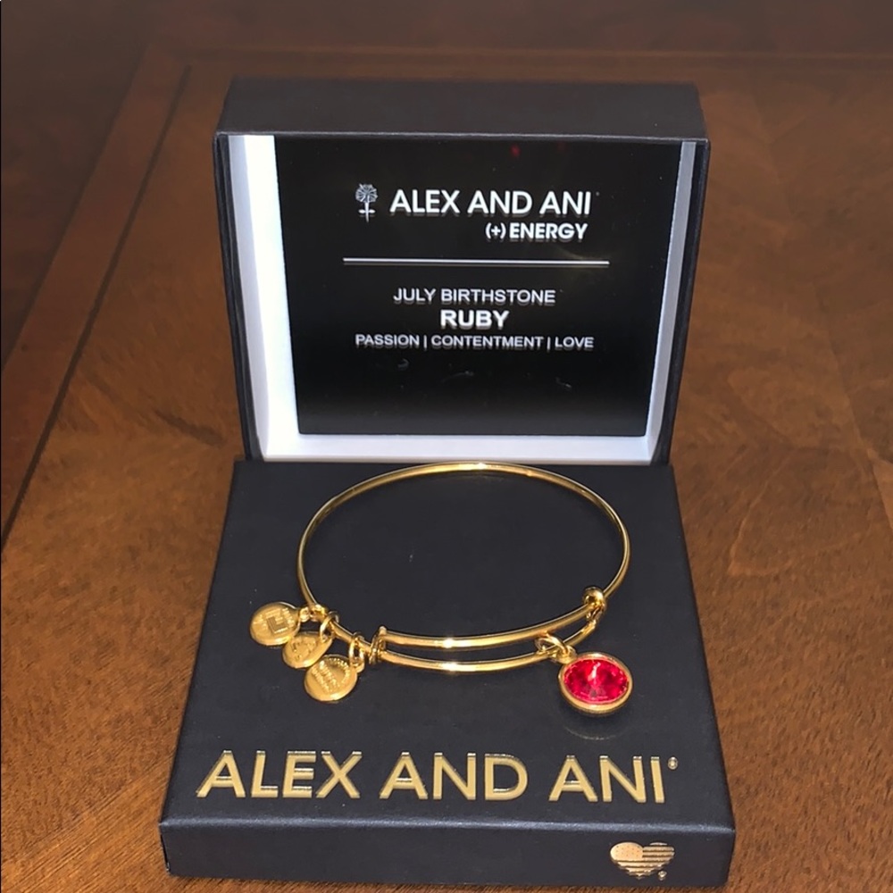 NWOT Alex and Ani Ruby Birthstone Bracelet - Picture 6 of 7